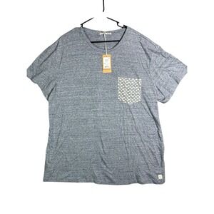 Marine Layer Contrast‎ Pocket T Shirt Mens XXL Heather Gray Short Sleeve ReSpun